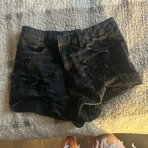 American Eagle Outfitters Black Denim Shorts